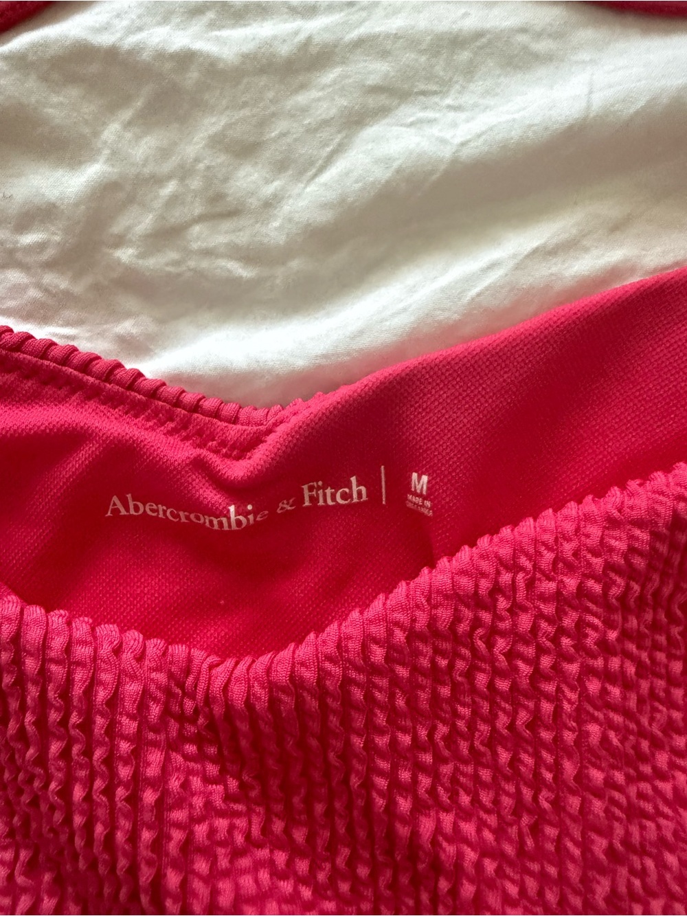 Abercrombie & Fitch Textured Magenta Bikini Set - Picture 3 of 3